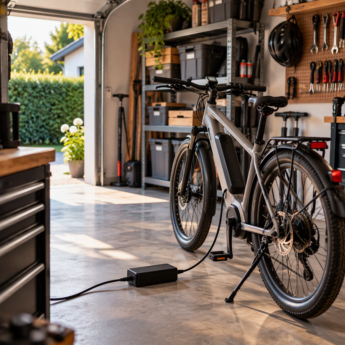 E-Bike Akku sicher in der Garage laden und typische Ladefehler vermeiden