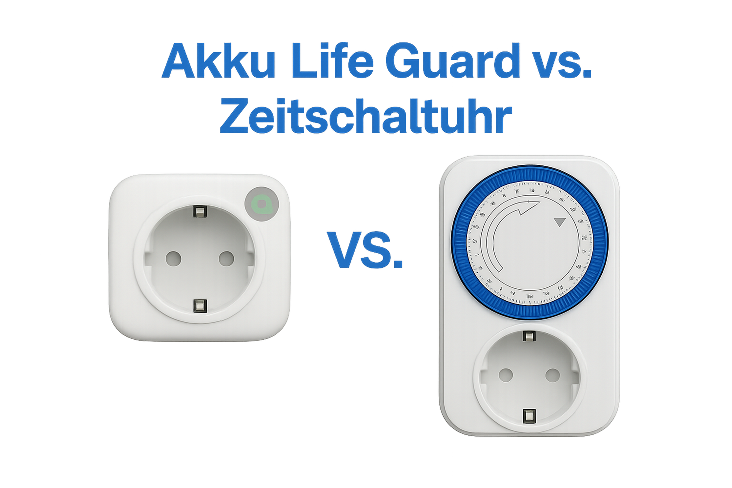 Bild mit Akku Life Guard und einer Zeitschaltuhr